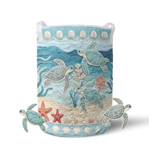 Laundry Hamper Collapsible Ocean Sea Storage Basket