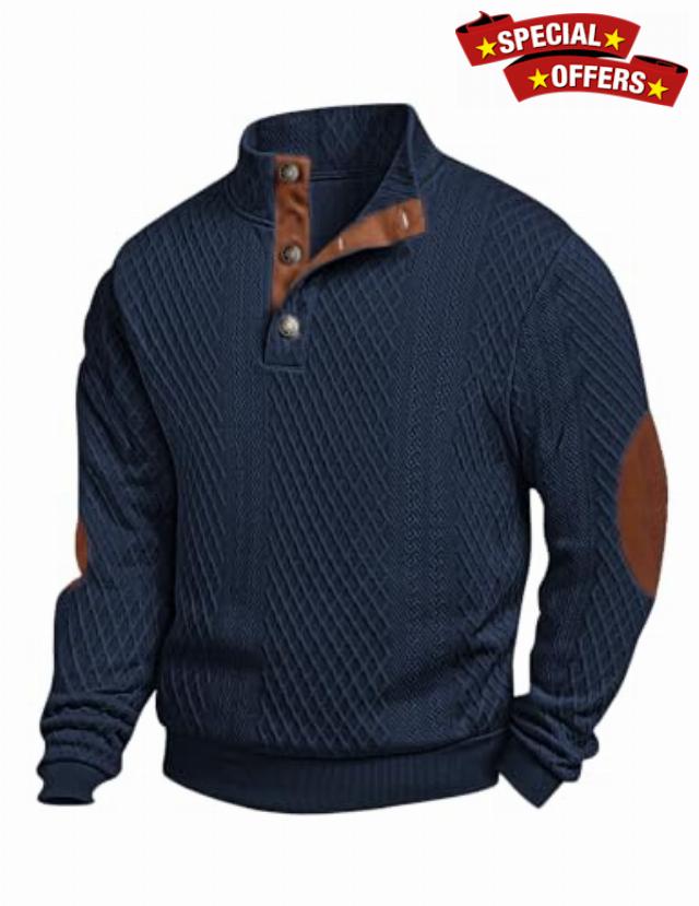 JMIERR Men's Casual Sweatshirt Long Sleeve Pullover Sweater                                                          Sherpa Fleece Lined