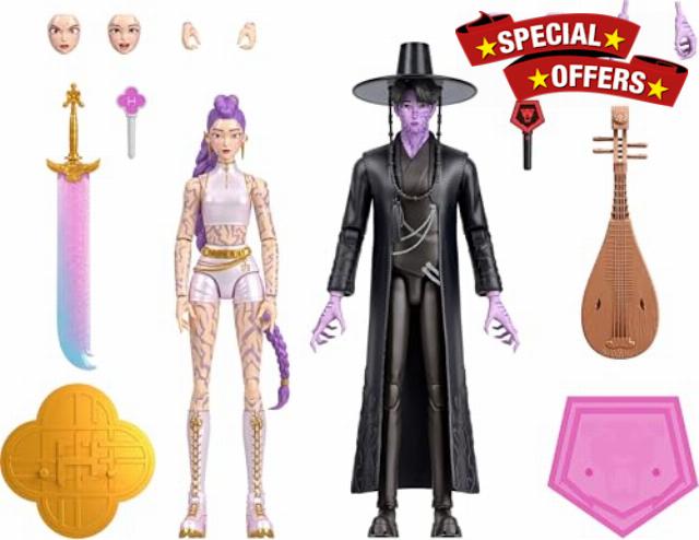 Mattel Kpop Demon Hunters Rumi & Jinu Final Battle Action Figure Set                                                          Sword
