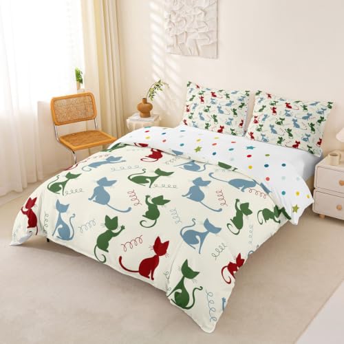 Classic Red Blue Green Comforter Cover