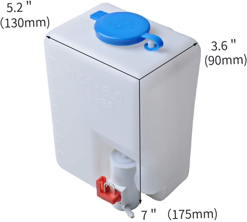 12V Washer Pump Fluid Reservoir Sprayer Kit - OEM: 160186 4PCS