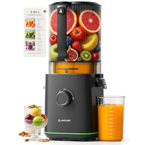 6.5" Whole Fruit Self-Feeding Slow Juicer 3-in-1 Juicer Machine for Juice