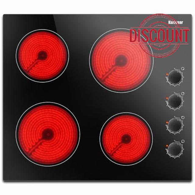 Karinear 24 Inch Electric Cooktop 4 Burners Electric Stove