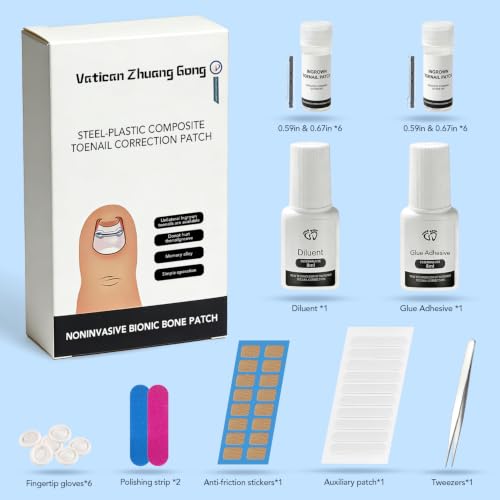 Upgraded Titanium Alloy 12Pcs 2 Multi-Sizes Ingrown Waterproof Nail Corrector Tools Ki