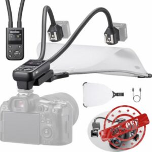 Godox MA2 Flexible Macro Twin Light for Close-Up and Macro Photography                                                          Coaxial LED Modeling&Flash fill