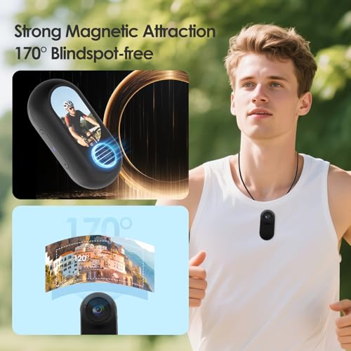 Thumb Size Wearable 1080P Action Camera with 16GB Magnetic Necklace POV Cam