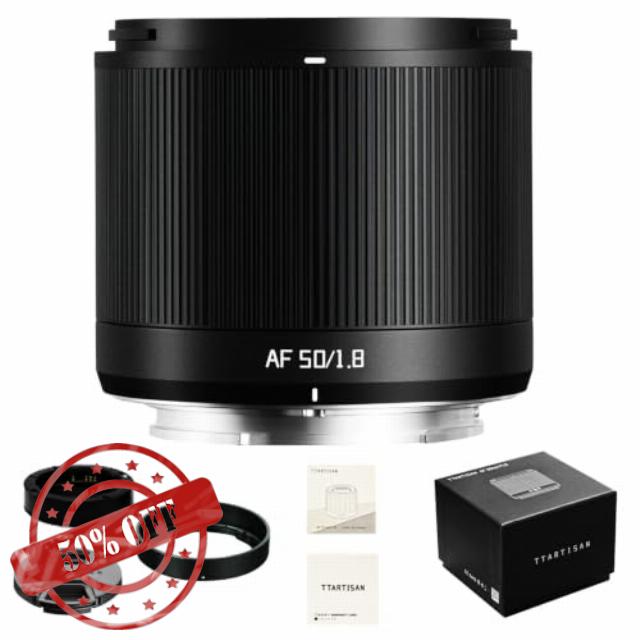 TTArtisan AF 50mm F1.8 Neo Full Frame Lens for Sony E Mount                                                          Lightweight Full Frame Auto Focus STM Large Aperture Lens for Sony A9 A7III A7II A7 A7R3 A7R4 A6500 A63
