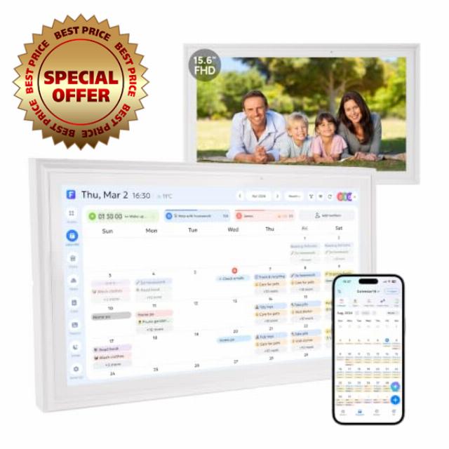 15.6" Digital Calendar Wall Touchscreen