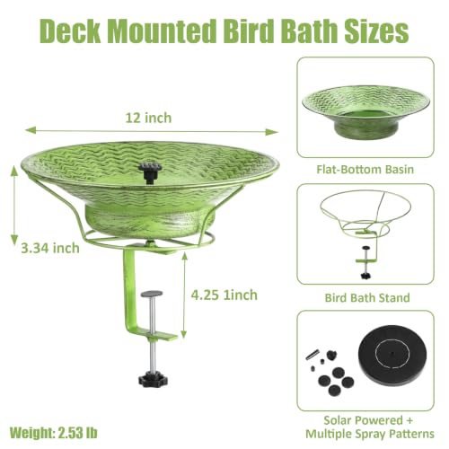 Metal Bird Bath Bowl Fountain