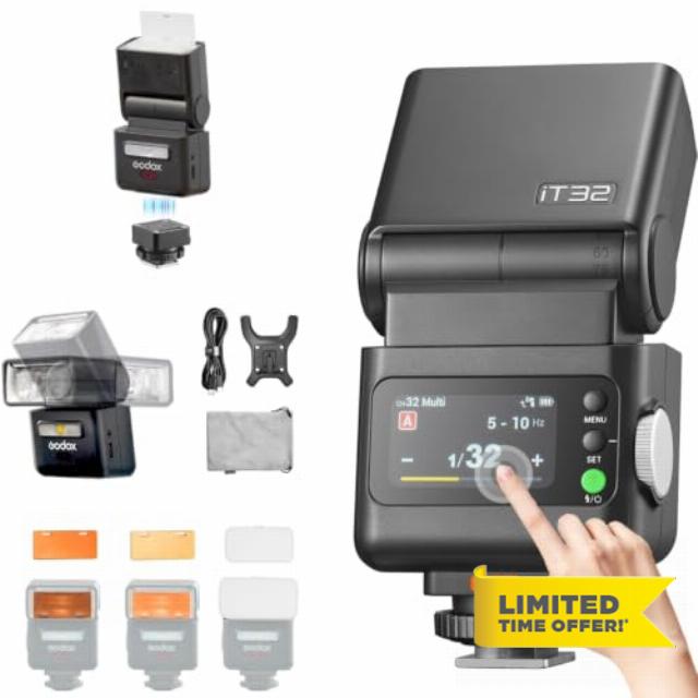 GODOX iT32 TTL Camera Flash with X5S Trigger & Diffuser for Sony