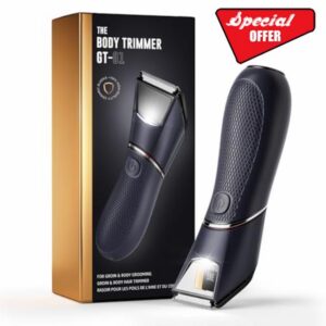 Body Hair Trimmer for Men: Mirror & LED Light