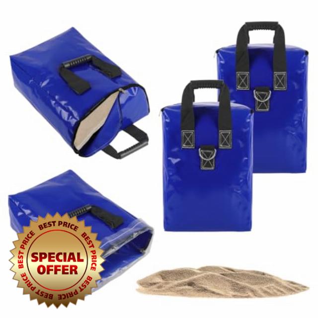 Vinyl Sandbags with Dual Handles & Zipper Closure