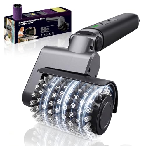 Cordless Rechargeable BBQ Grill Cleaner 90W High-Torque Stall-Resistant Cordless Rotary Grill Cleaner Steam Deep Clean 3-Speed Angle Adj 150min Runtime BBQ Grates