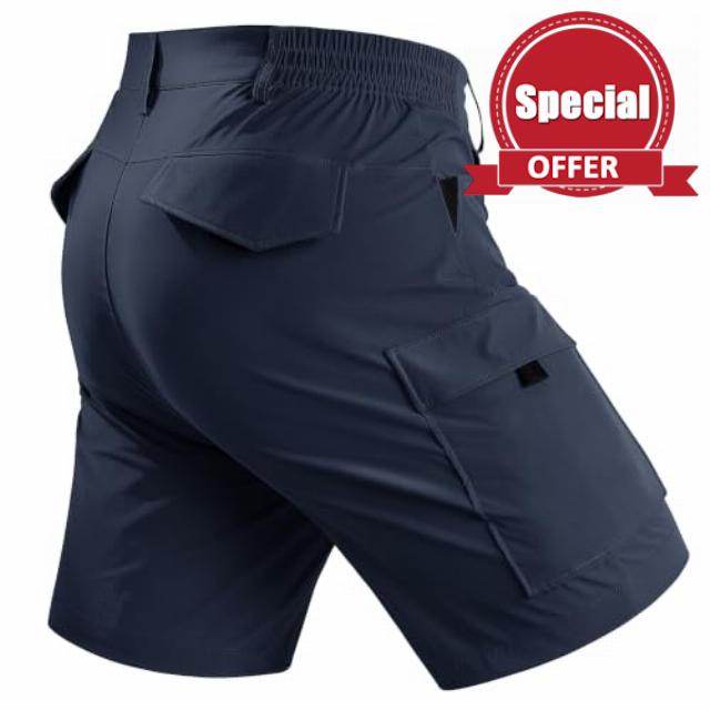 TACVASEN Men's Hiking Cargo Shorts 7" Golf Lightweight Quick Dry Stretch                                                          with 6 pockets waterproof for casual fishing outdoor work elastic waist nylon summer beach shorts climbing walk travel