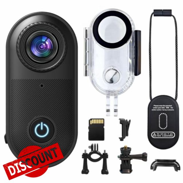 2.7K Body Camera Thumb Size Magnetic Wearable WiFi Waterproof Mini Body Cam                                                          with Memory Card