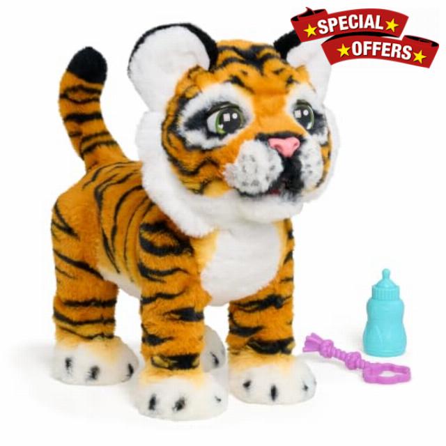 Just Play furReal Gabby the Grow & Roar Interactive Plush Tiger                                                          Grows from Cub to Big Cat