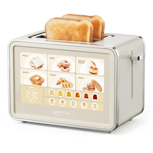 Smart Touch Screen Cream Toaster with Wide Slot Large Glass Touch Display