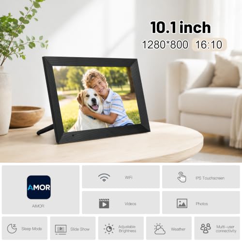 10.1 Inch 1280×800 HD IPS Touch Screen Smart Photo Frame