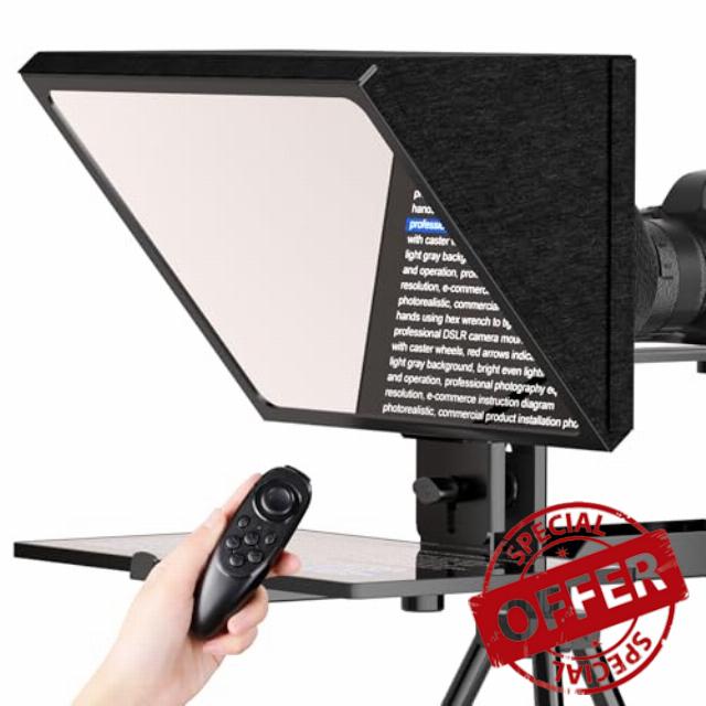 12" Teleprompter for Camera & Tablet