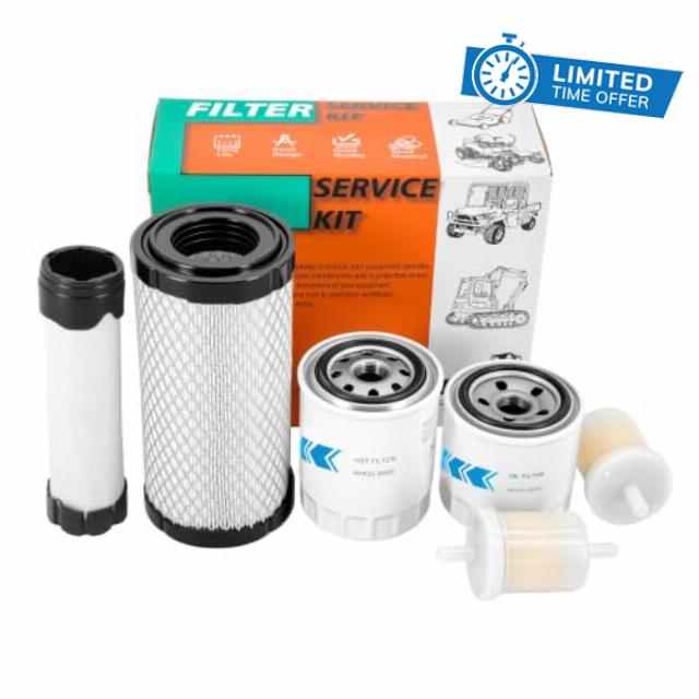 Euros K1211-82320 Air Fil-ter Maintenance Kit Fit For Kubta BX2200 BX2660 ZD28 BX2200D BX2660D BX2680 BX2670 tractors Rep HH150-32094/HHK20-36990 Oil/Transmission Filte