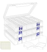 DILIBRA Bead Organizer Box, 46Pcs Small Bead Organizers and Storage | Plastic Mini Clear Storage ...