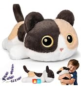 AddPride Weighted Stuffed Animals 1.8lb Cat Plush,Heatable & Coolable Stuffed Cat with Lavender, ...