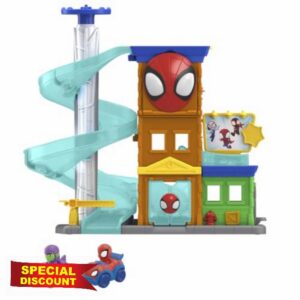 Marvel SuperRollers Web-City Playset                                                          Spidey and his Amazing Friends Toy Set