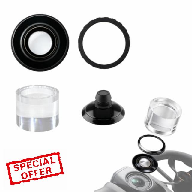 1x Pack Optical Glass Camera Lens Replacement Kit for DJI Avata 360 with Aluminum Alloy Ring