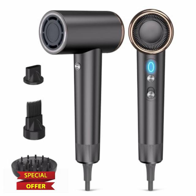 Mythsight StyleVibe High-Speed Ionic Hair Dryer with 3 Attachments                                                          500 Million Negative Ions