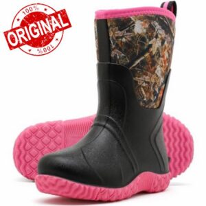 Kids Rain Boots Waterproof Rubber Camo Boots for Boys & Girls                                                          Neoprene