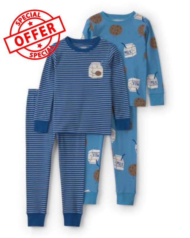 Carter's Baby Boys' 4-piece Tight Fit Cotton Pajama Se