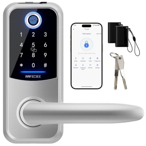 Electronic Keypad Door Lock with Handle - Key Pad Door Lock for Exterior Front Door