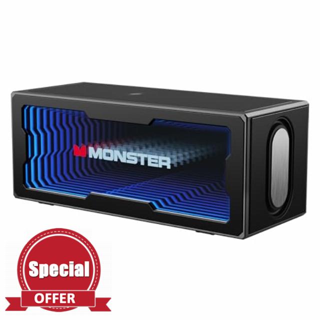 Monster S280 Bluetooth Speaker 40W Stereo Bass Lights