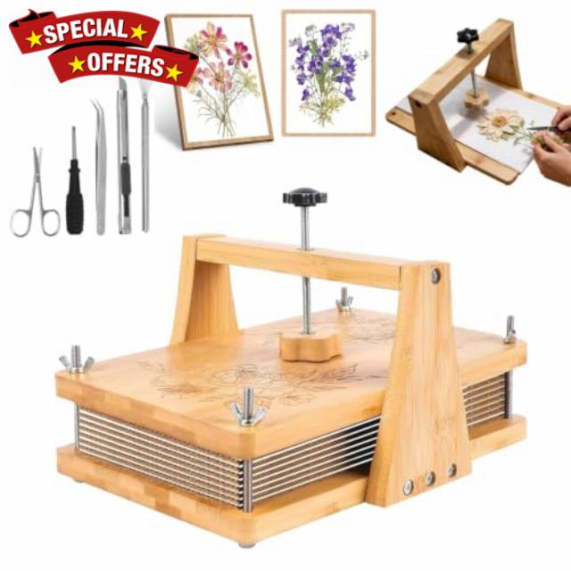 Yaotizhy Wooden Flower Press Kit for Drying Leaves                                                          Natural wood