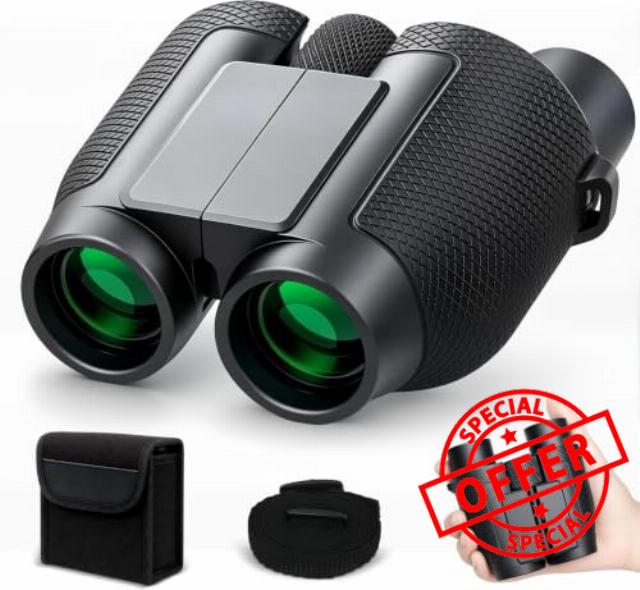 10x25 Compact Binoculars for Adults and Kids High Powered                                                          FMC BAK4 Prism