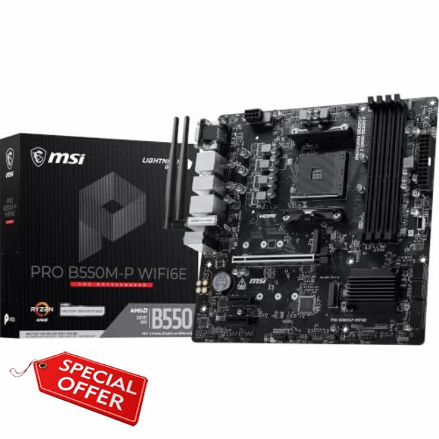 MSI PRO B550M-P WIFI6E ProSeries Motherboard (AMD Ryzen 5000 Series
