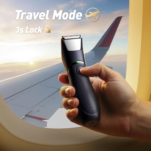 Body Groomer with Travel Lock for Groin/Legs/Ches