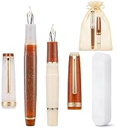 Jinhao 82 Mini Pocket Fountain Pen, EF Nib, Citrus with Converter | Compact Travel Pen For Daily ...