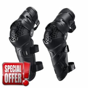 Scoyco Motorcycle Knee Pads CE Level 2 Impact Resistant Flexible Adjustable                                                          Abrasion Drop Resistant NY66 Hard Shell Breathable Hole for Motocross Dirt Bike Cycle Skateboard
