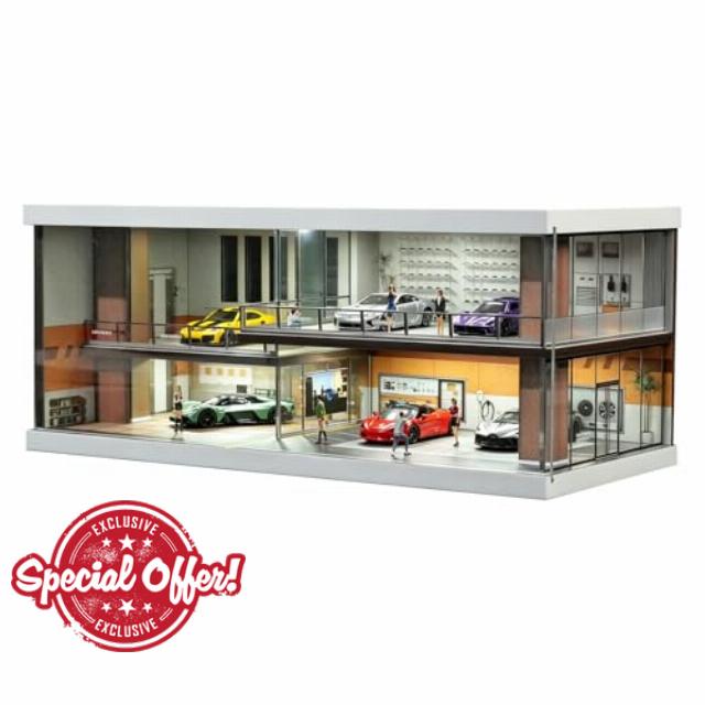 kivcmds 1/64 Display Case for Hot Wheels & Matchbox with Lights
