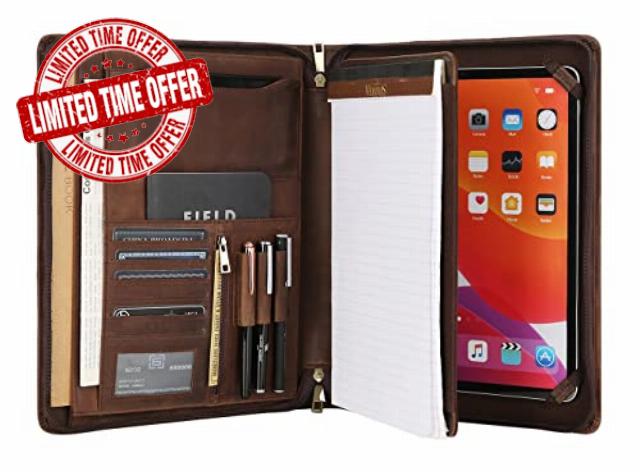 Leather Portfolio for 13 inch iPad Pro M4 & M5