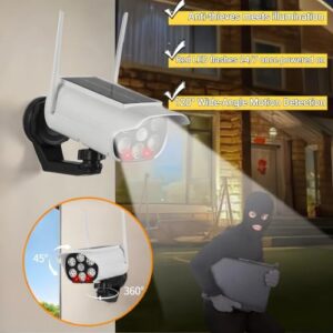 USB & Solar Powered                                                          Dummy Camera Red Indicator 66 LEDs
