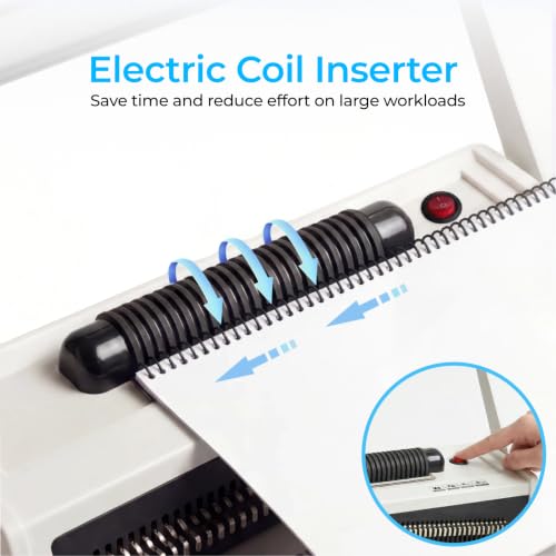 20-Sheet Punch with Electric Coil Inserter 4:1 Pitch