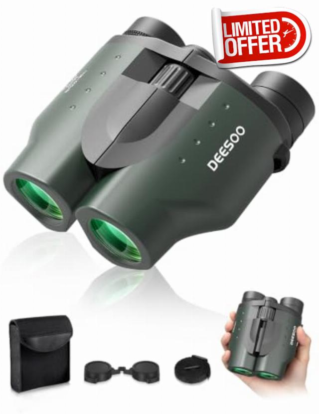 25x32 Compact Travel Binoculars for Cruise Ship Bird Watching                                                          FMC BAK4 Prisms