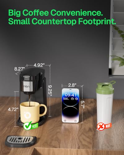 Fast Brew 10oz Mini Coffee Machine with Stainless Steel Tank