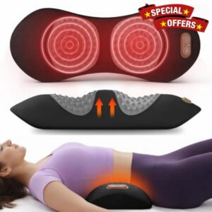 3-in-1 Electric Back Massager Pillow for Back and Spine Support                                                          Triple Fusion Lumbar Support Massager with Heat