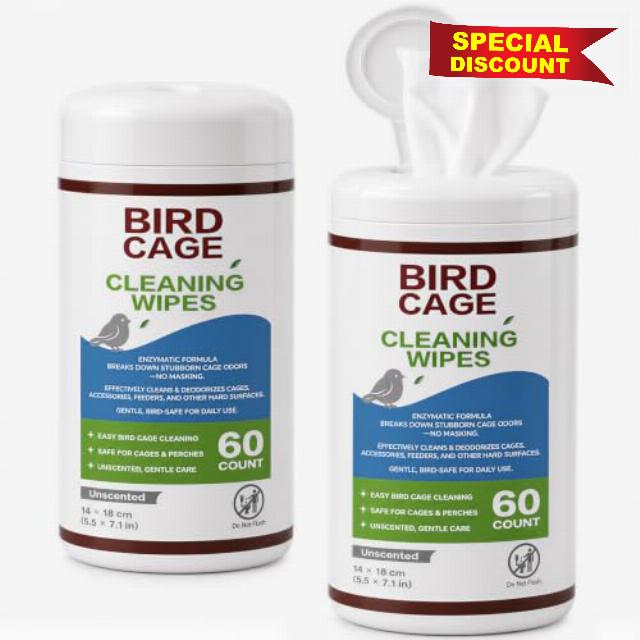 Bird Cage Wipes for Parrots
