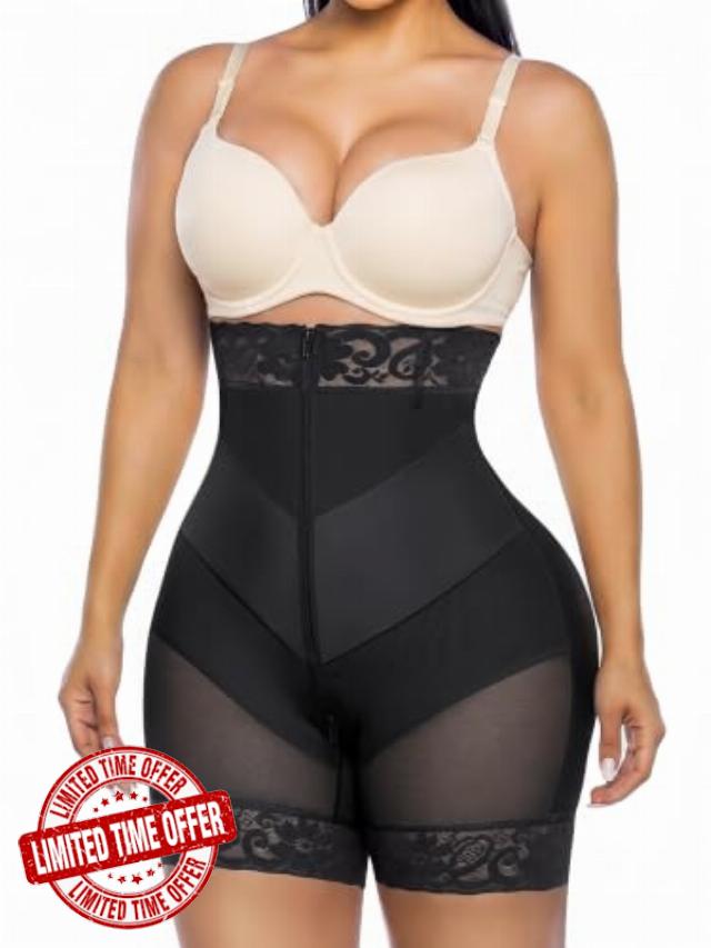SHAPERX Tummy Control Shapewear Shorts Fajas Colombianas for Women                                                          V-Shaped Faja Body Shaper with Removable Straps