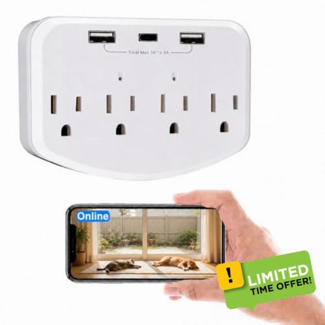 1080P HD Hidden Wall Outlet Camera