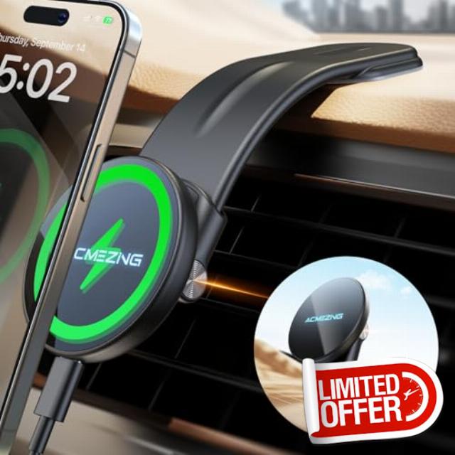 ACMEZING 15W Only for iPhone MagSafe Car Mount Charger